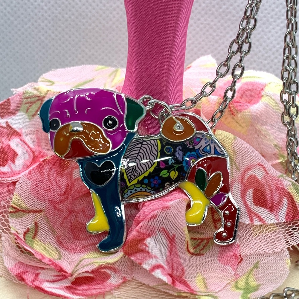 Enamel Dog Necklace